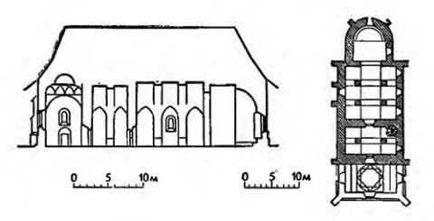 Рэдэуц. Церковь Николая, XIV в. Общий вид с юго-запада